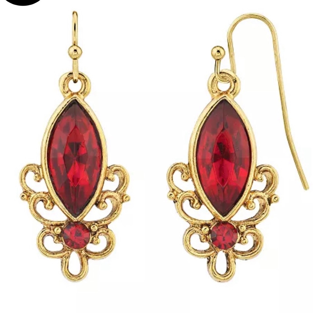 1928 Gold-Tone Drop Earring